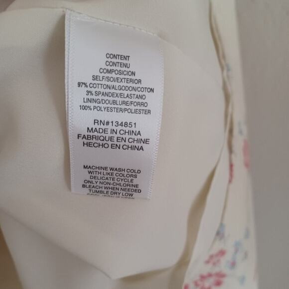 WAYF Whisper Pink Floral Midi Dress Square Neck Puff Sleeve Tie Back M NWT - Picture 12 of 13